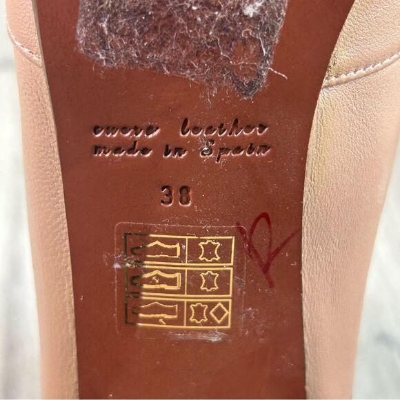 RARE Chie Mihara Black Beige Leather Heeled Boot Shoe Women’s Size 8 EUR 38 - Picture 9 of 10